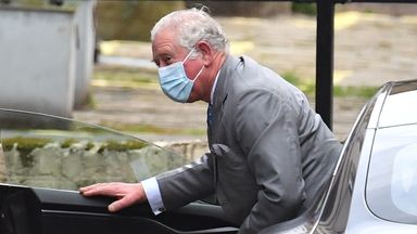 Prince Charles arrives at the King Edward VII Hospital in London to visit the Duke of Edinburgh